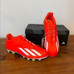 Adidas X Crazyfast Club FxG youth soccer cleats solar red orange white kids 6